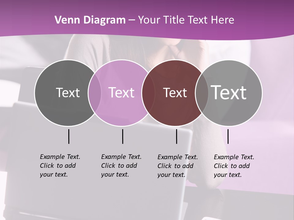 Caucasian Chat Room Smiling PowerPoint Template