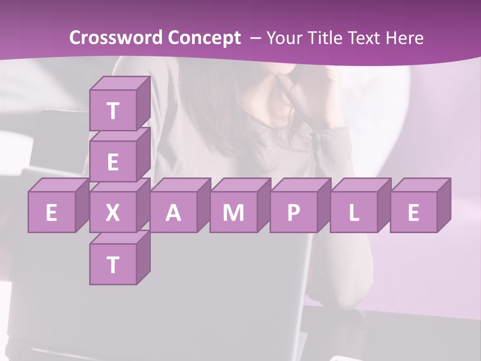 Caucasian Chat Room Smiling PowerPoint Template