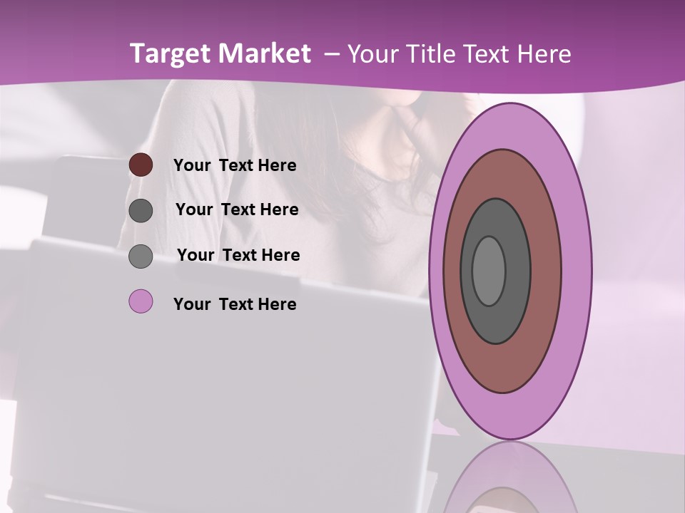 Caucasian Chat Room Smiling PowerPoint Template