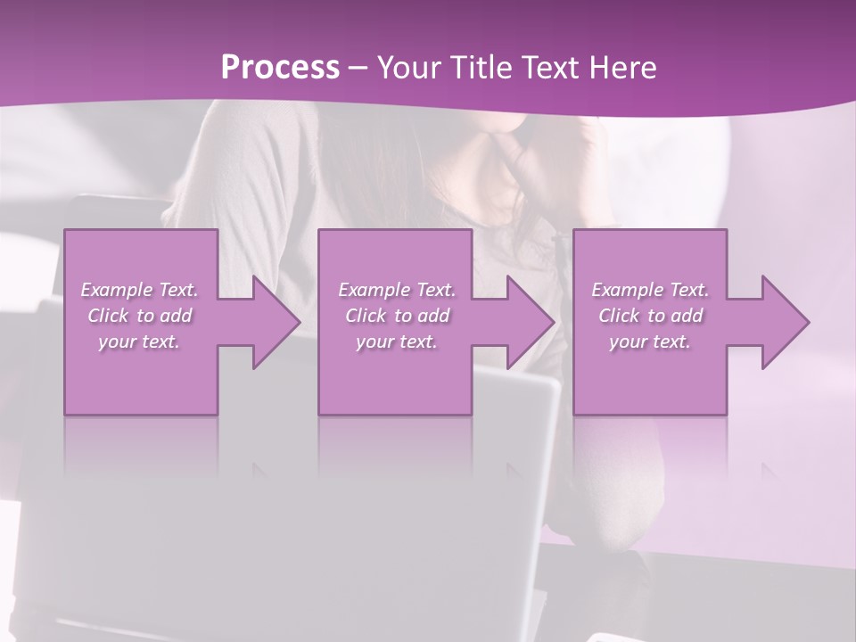 Caucasian Chat Room Smiling PowerPoint Template