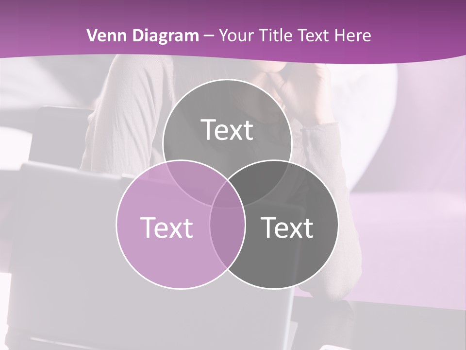 Caucasian Chat Room Smiling PowerPoint Template