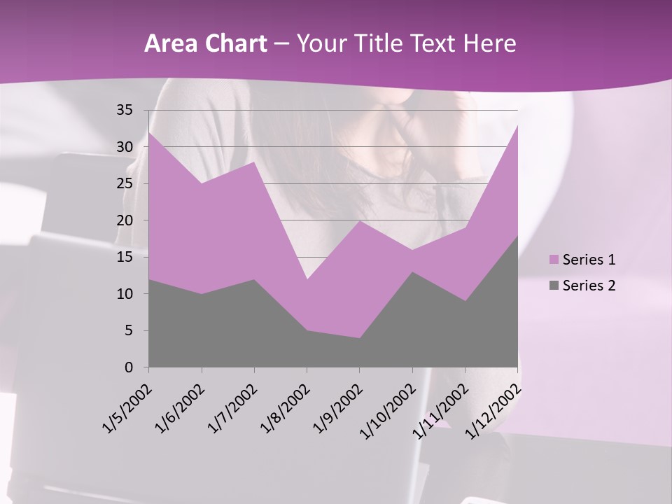 Caucasian Chat Room Smiling PowerPoint Template