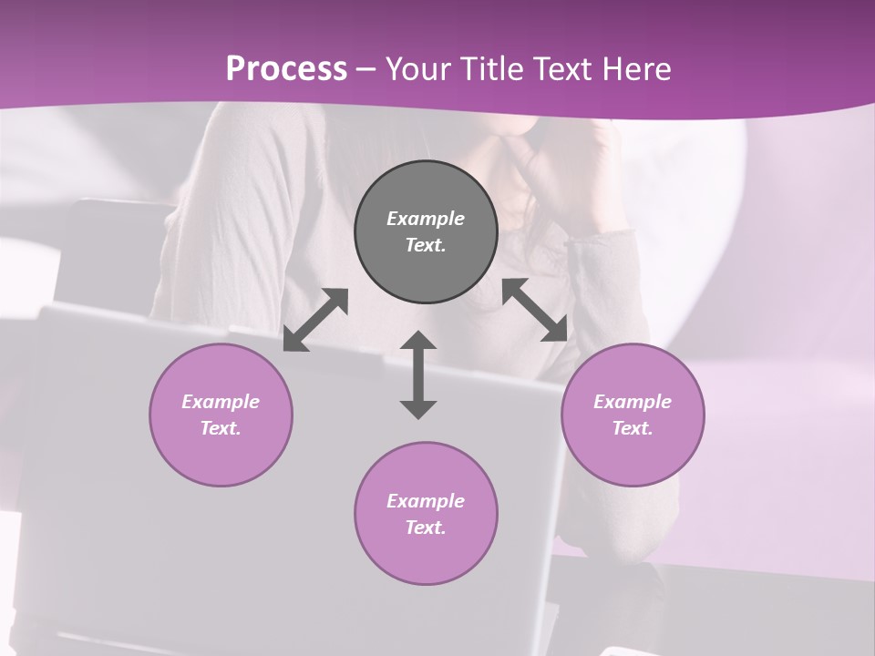 Caucasian Chat Room Smiling PowerPoint Template