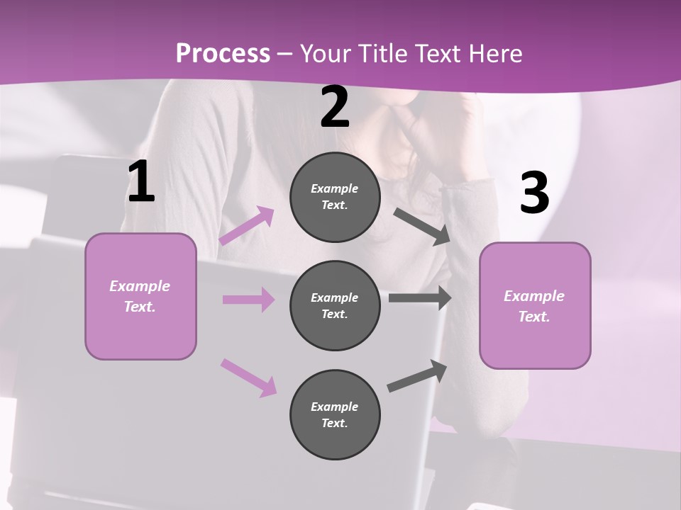 Caucasian Chat Room Smiling PowerPoint Template