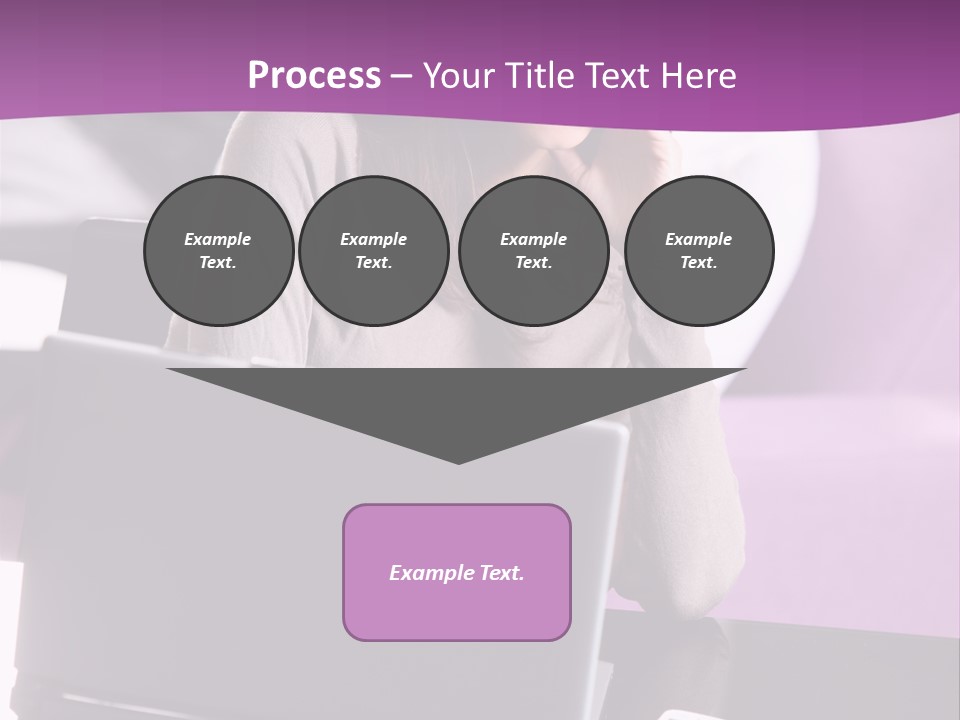 Caucasian Chat Room Smiling PowerPoint Template