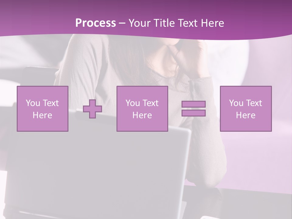 Caucasian Chat Room Smiling PowerPoint Template