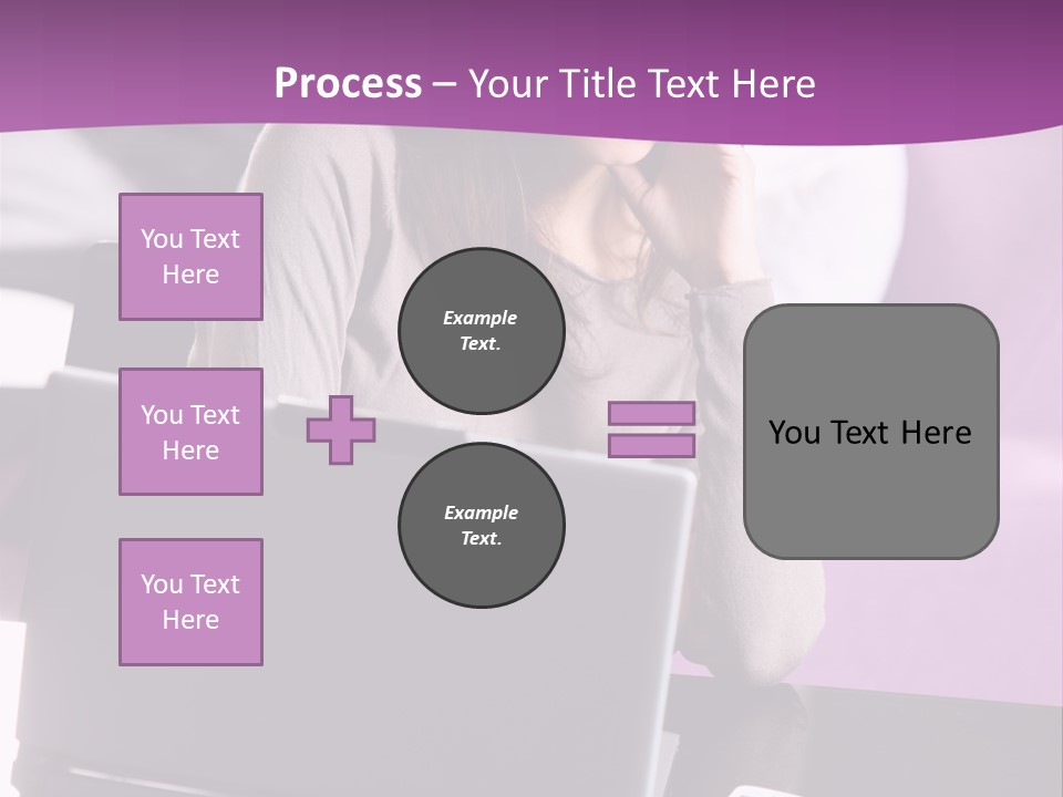 Caucasian Chat Room Smiling PowerPoint Template