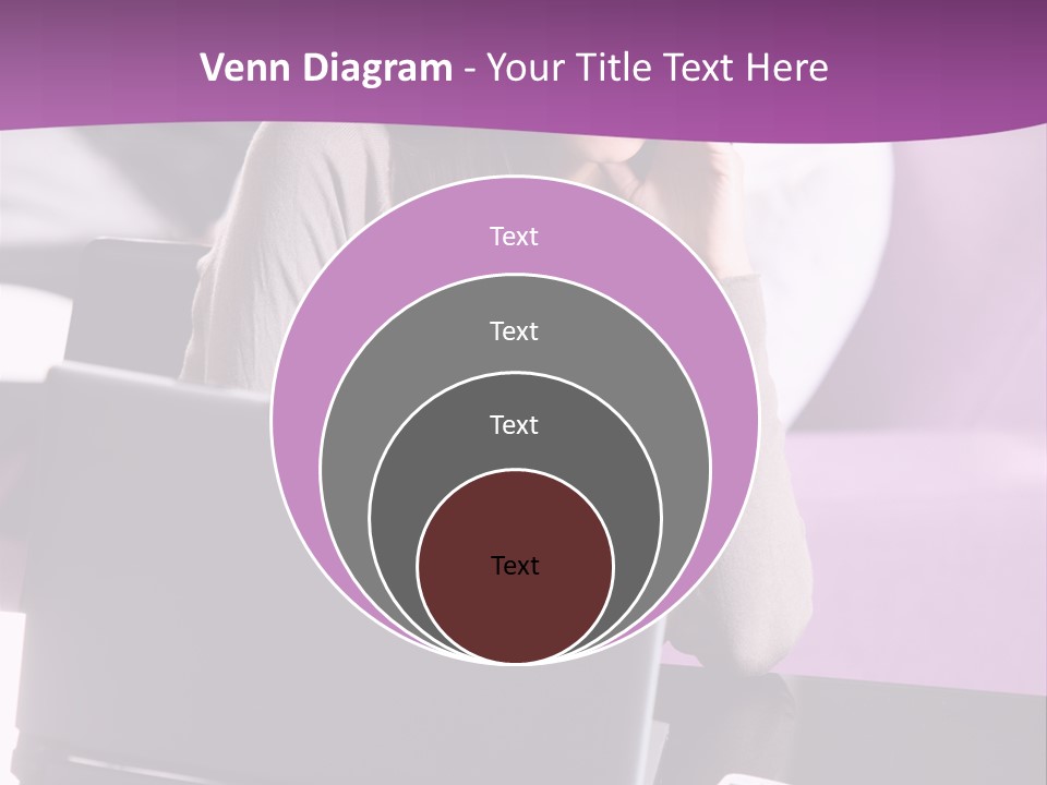Caucasian Chat Room Smiling PowerPoint Template