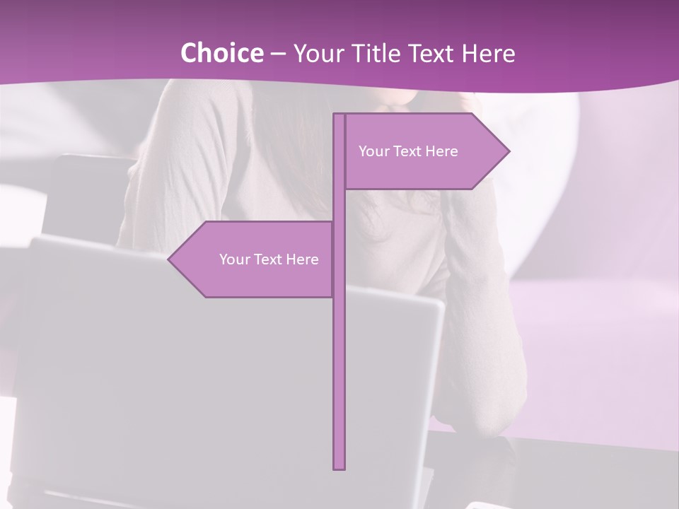 Caucasian Chat Room Smiling PowerPoint Template