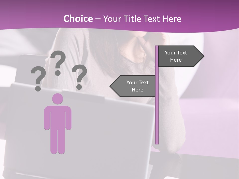 Caucasian Chat Room Smiling PowerPoint Template