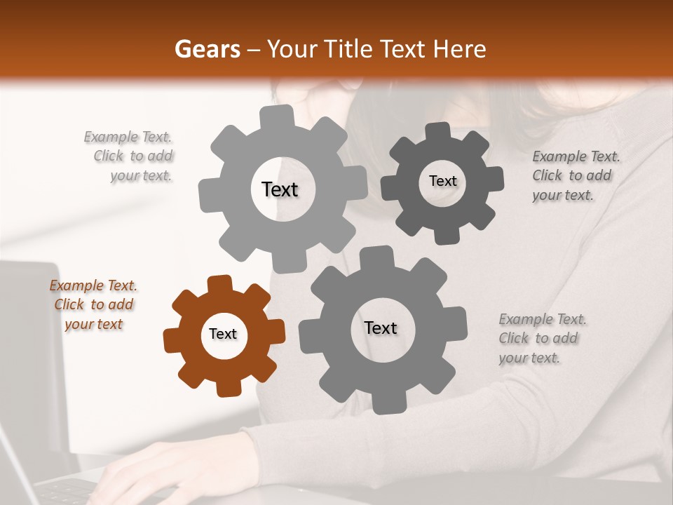 Internet Casual Laptop PowerPoint Template