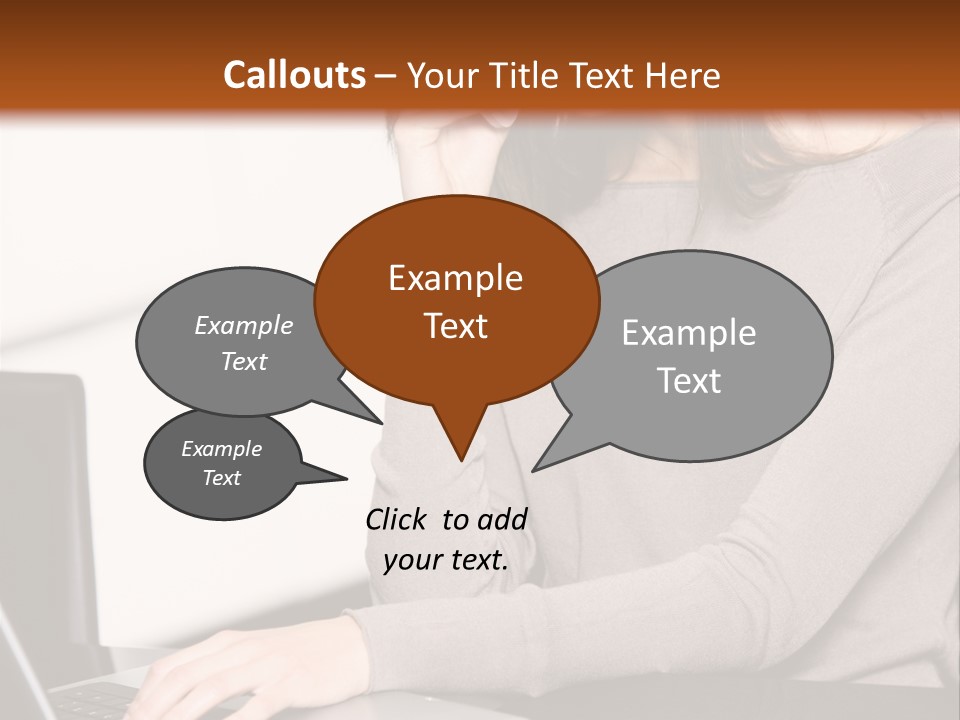 Internet Casual Laptop PowerPoint Template