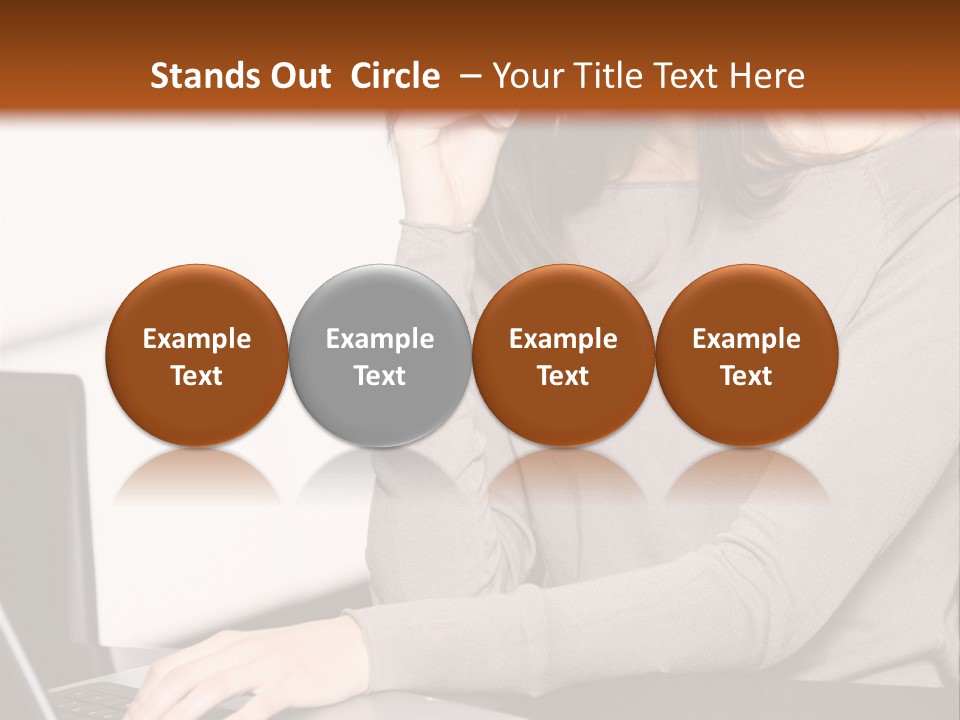 Internet Casual Laptop PowerPoint Template