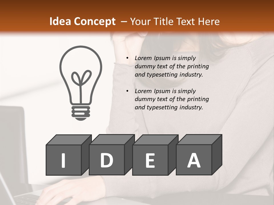 Internet Casual Laptop PowerPoint Template