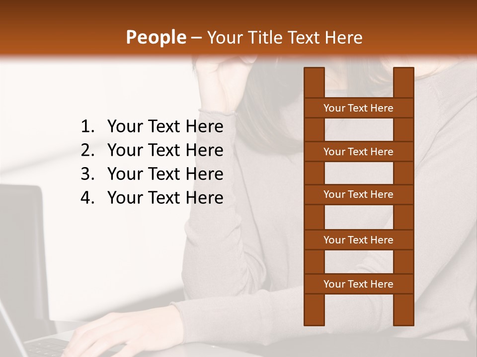 Internet Casual Laptop PowerPoint Template