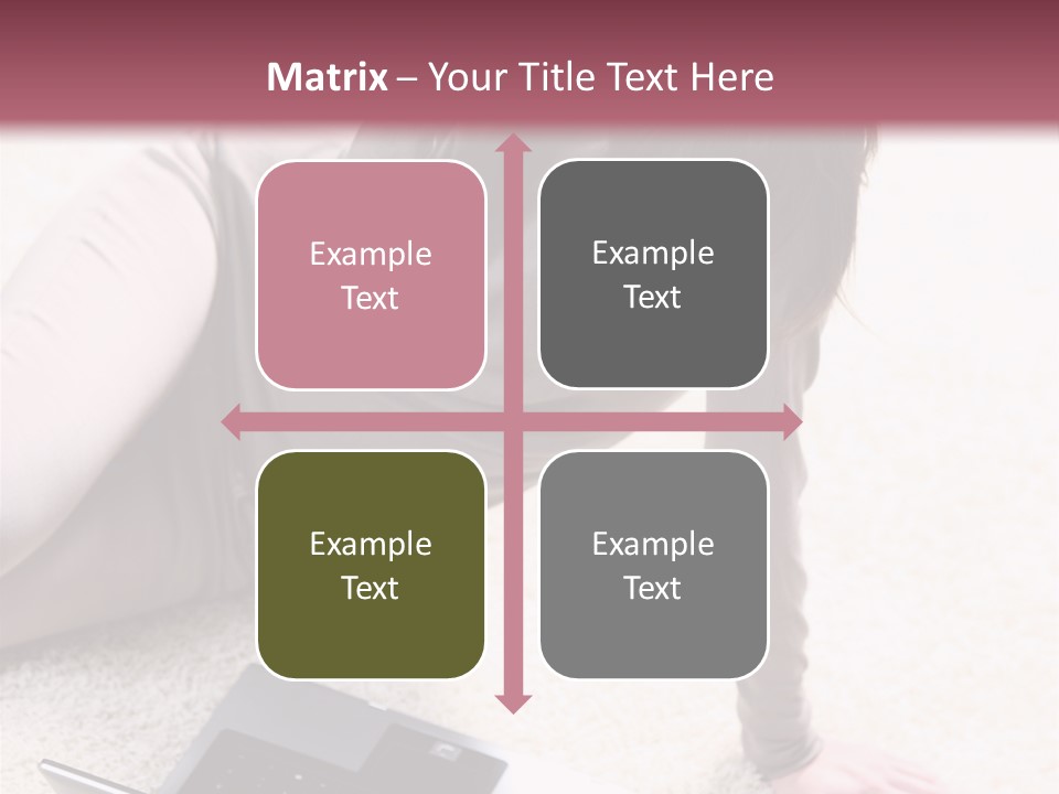 Working Laptop Floor PowerPoint Template