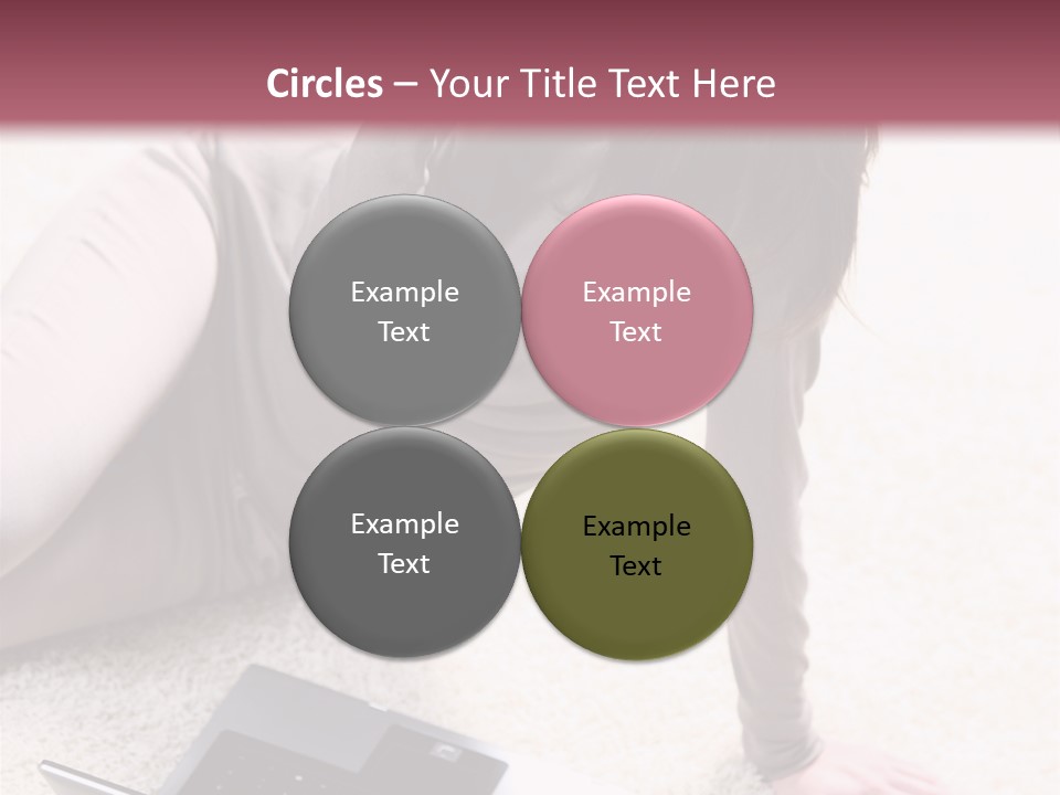 Working Laptop Floor PowerPoint Template