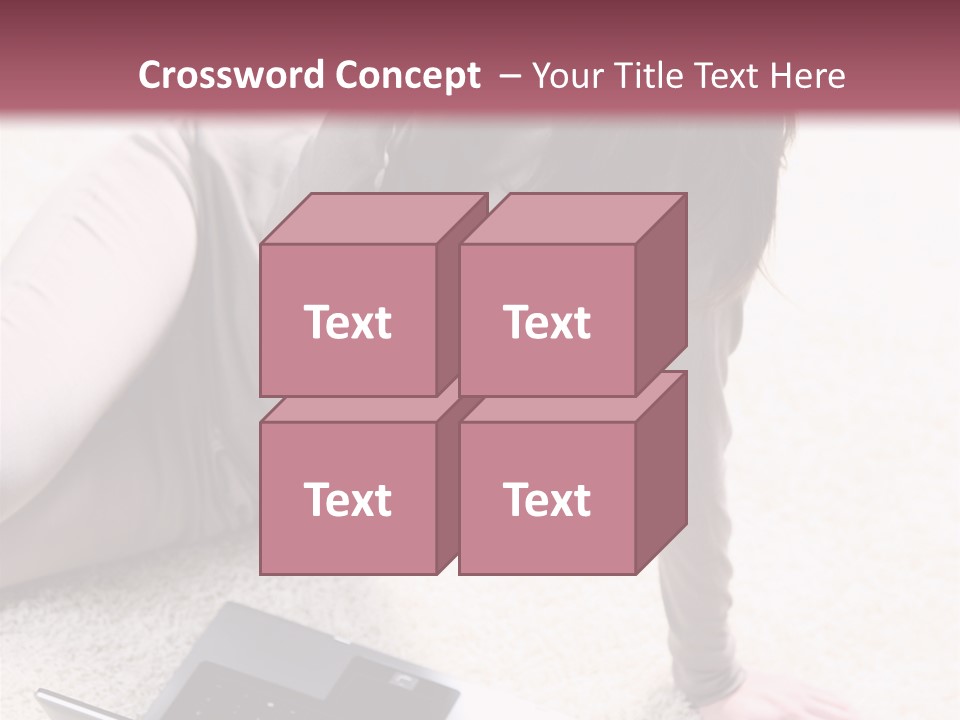 Working Laptop Floor PowerPoint Template