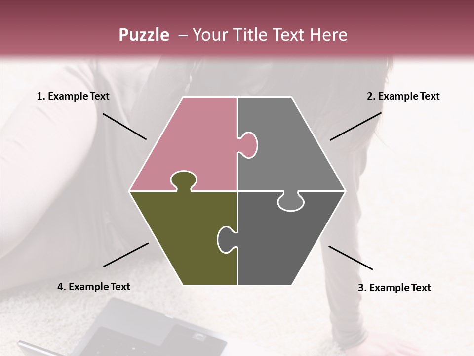 Working Laptop Floor PowerPoint Template