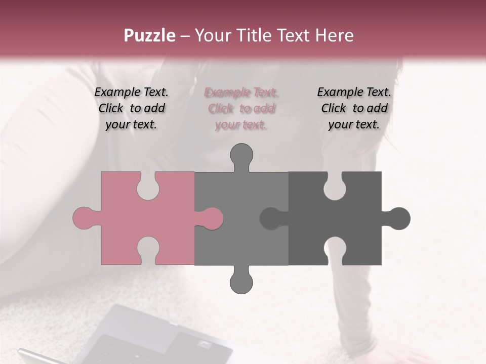 Working Laptop Floor PowerPoint Template