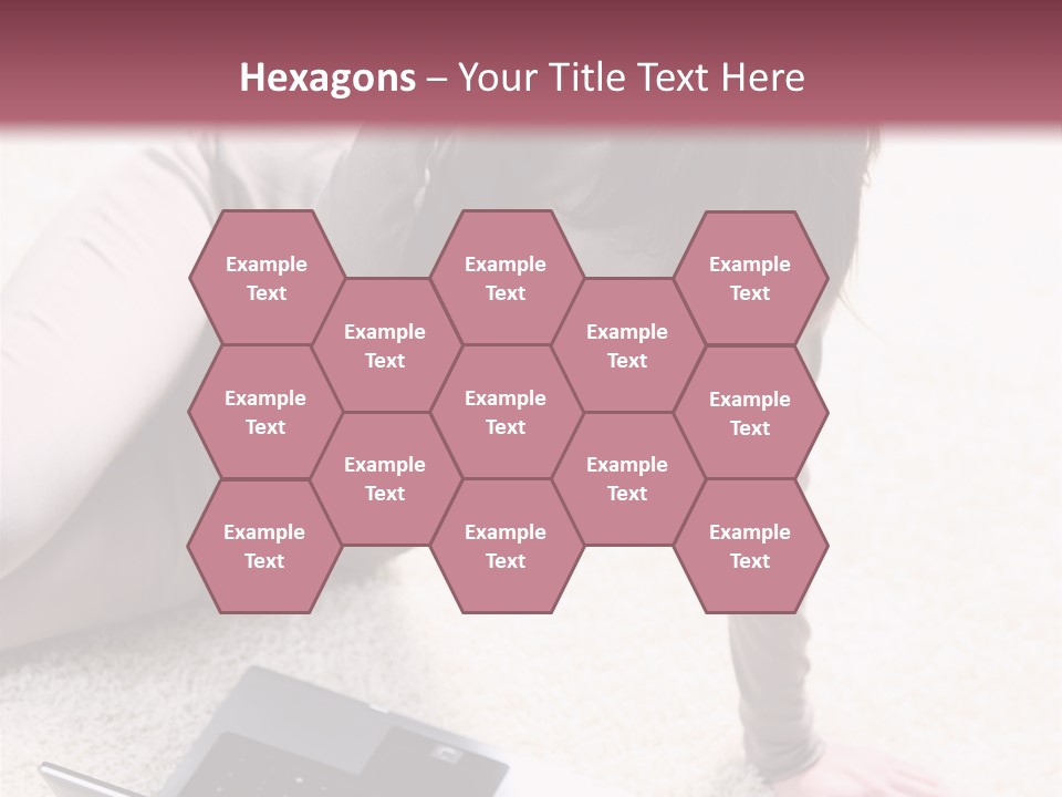 Working Laptop Floor PowerPoint Template