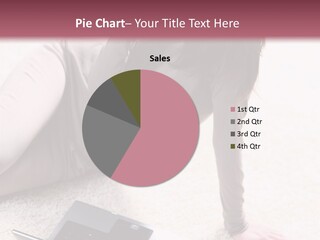 Working Laptop Floor PowerPoint Template