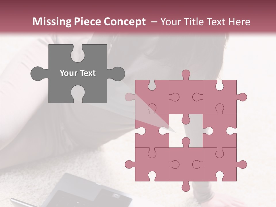 Working Laptop Floor PowerPoint Template