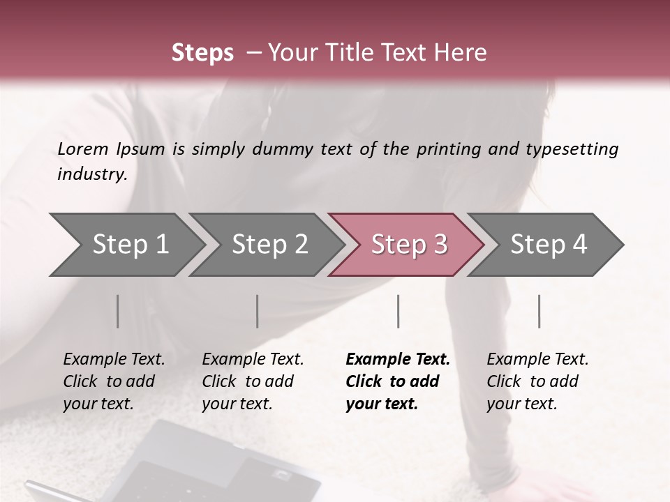 Working Laptop Floor PowerPoint Template