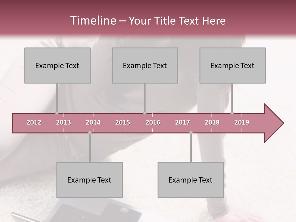 Working Laptop Floor PowerPoint Template