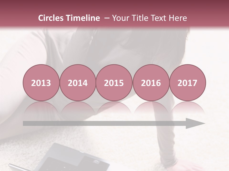 Working Laptop Floor PowerPoint Template