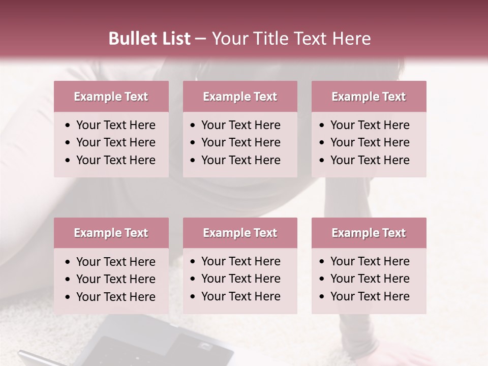 Working Laptop Floor PowerPoint Template