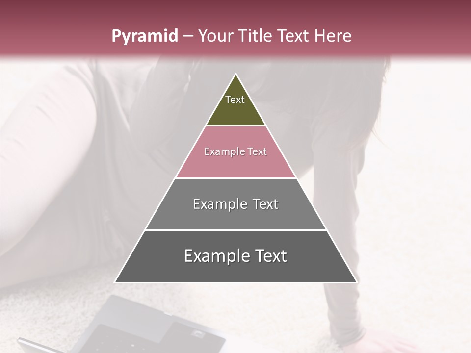 Working Laptop Floor PowerPoint Template