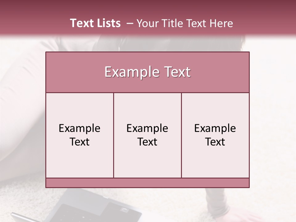 Working Laptop Floor PowerPoint Template