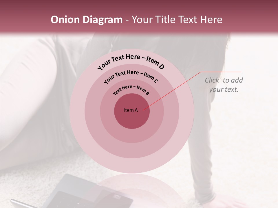 Working Laptop Floor PowerPoint Template