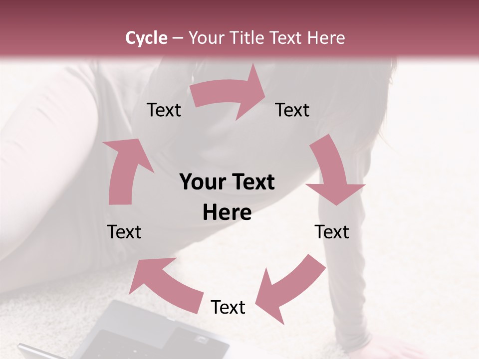 Working Laptop Floor PowerPoint Template