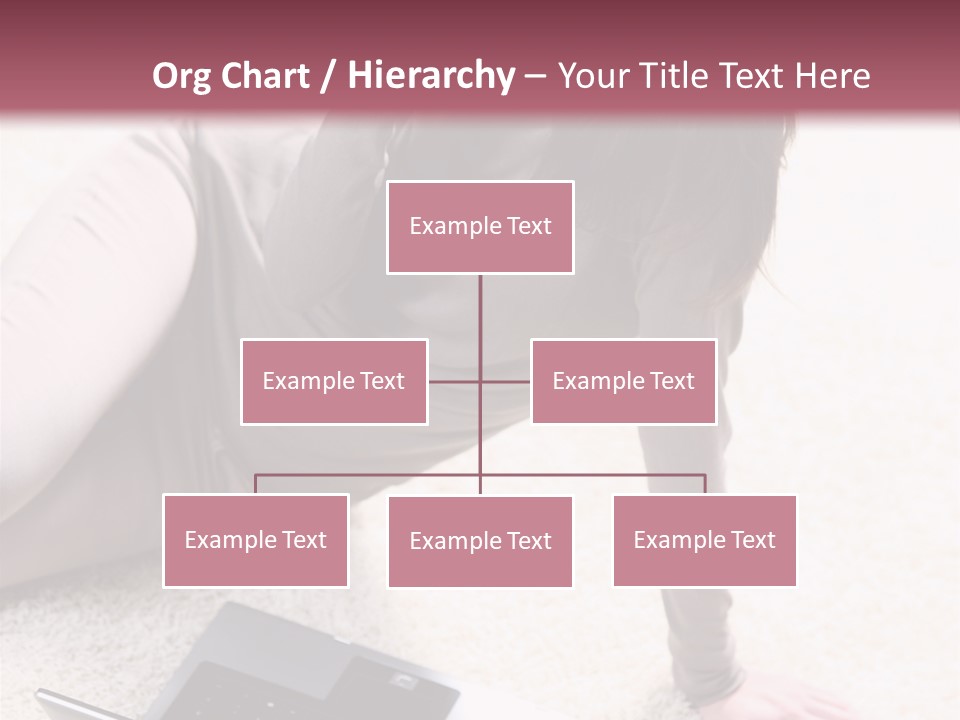 Working Laptop Floor PowerPoint Template