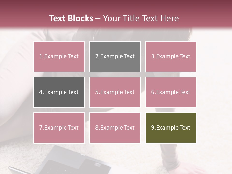 Working Laptop Floor PowerPoint Template