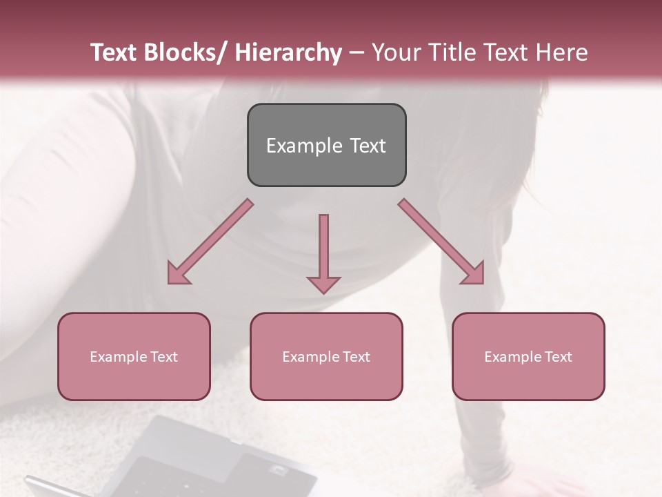 Working Laptop Floor PowerPoint Template