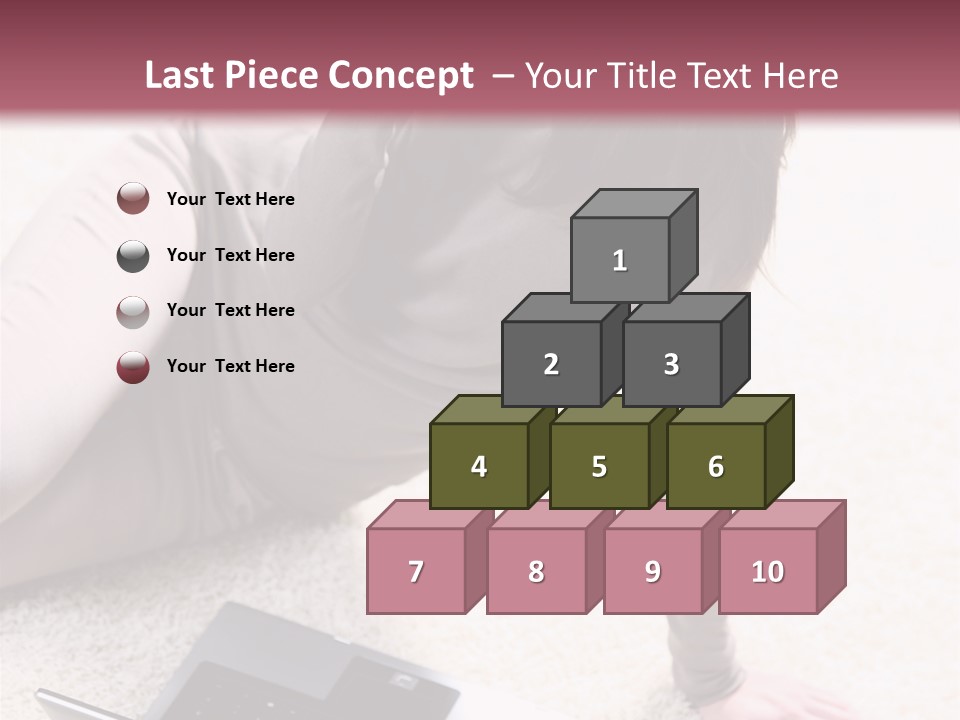 Working Laptop Floor PowerPoint Template