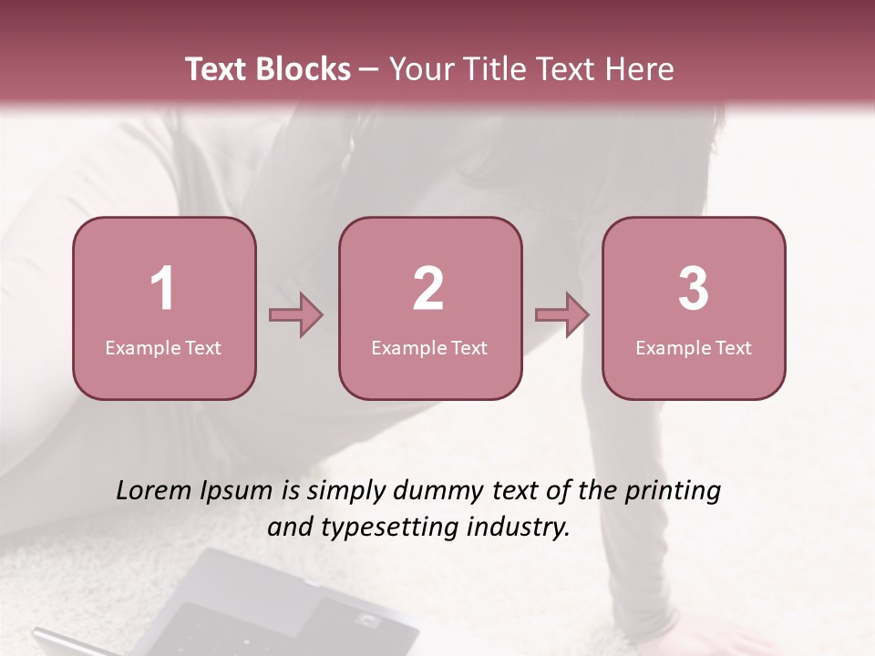 Working Laptop Floor PowerPoint Template