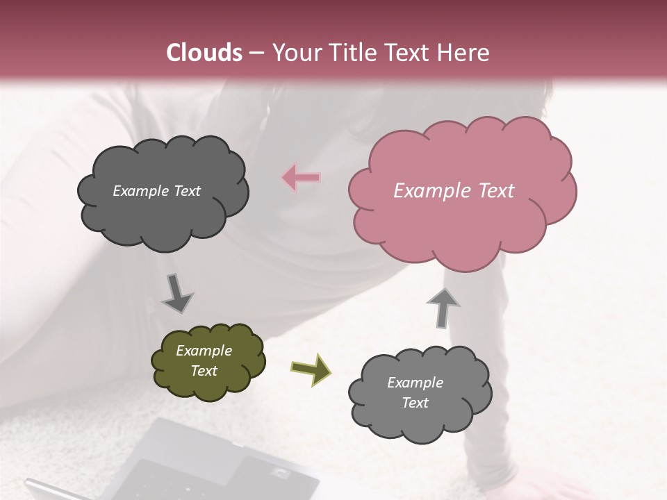 Working Laptop Floor PowerPoint Template