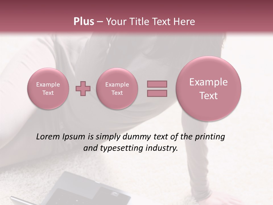 Working Laptop Floor PowerPoint Template