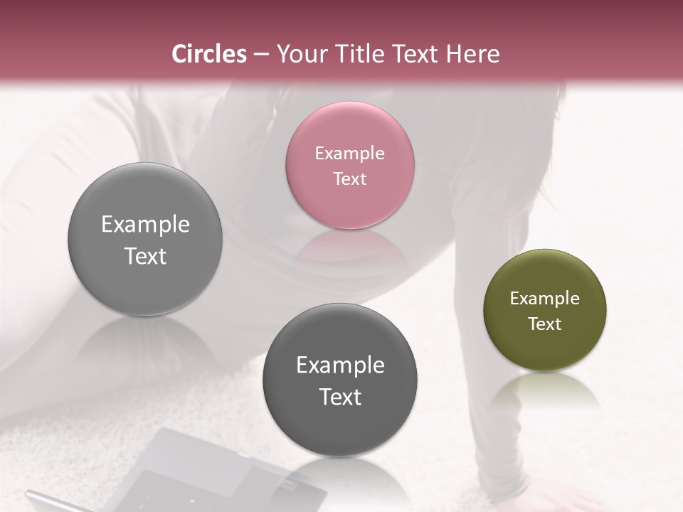 Working Laptop Floor PowerPoint Template