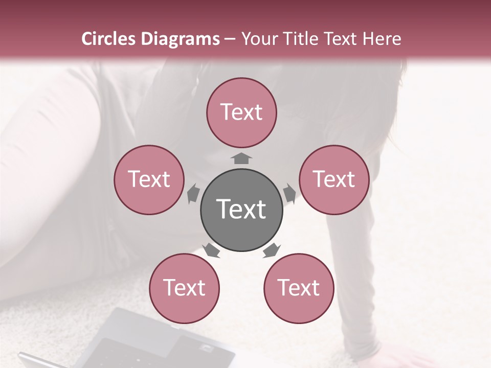 Working Laptop Floor PowerPoint Template