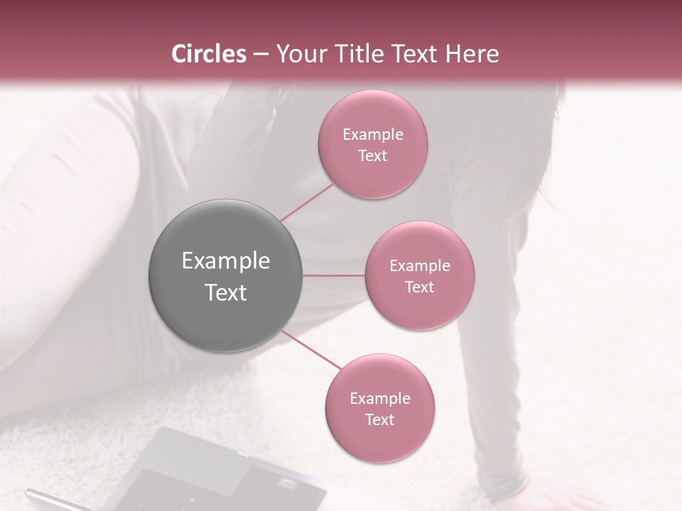 Working Laptop Floor PowerPoint Template