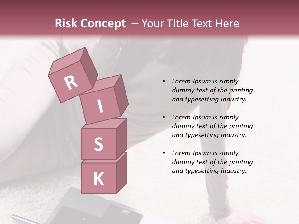 Working Laptop Floor PowerPoint Template