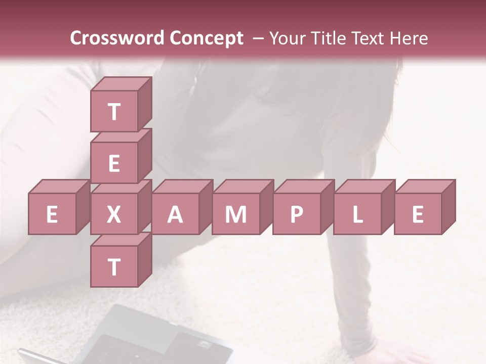 Working Laptop Floor PowerPoint Template