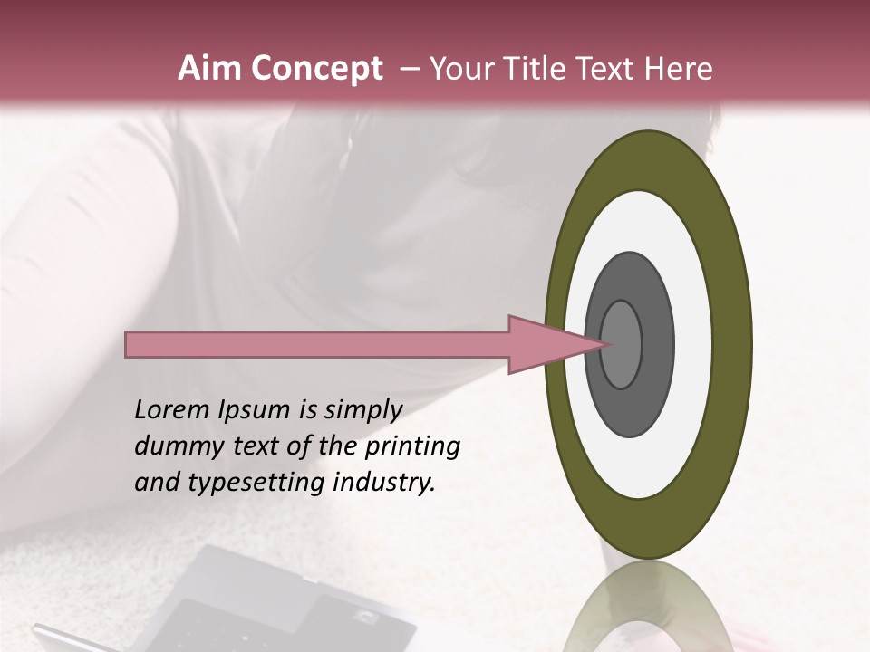 Working Laptop Floor PowerPoint Template