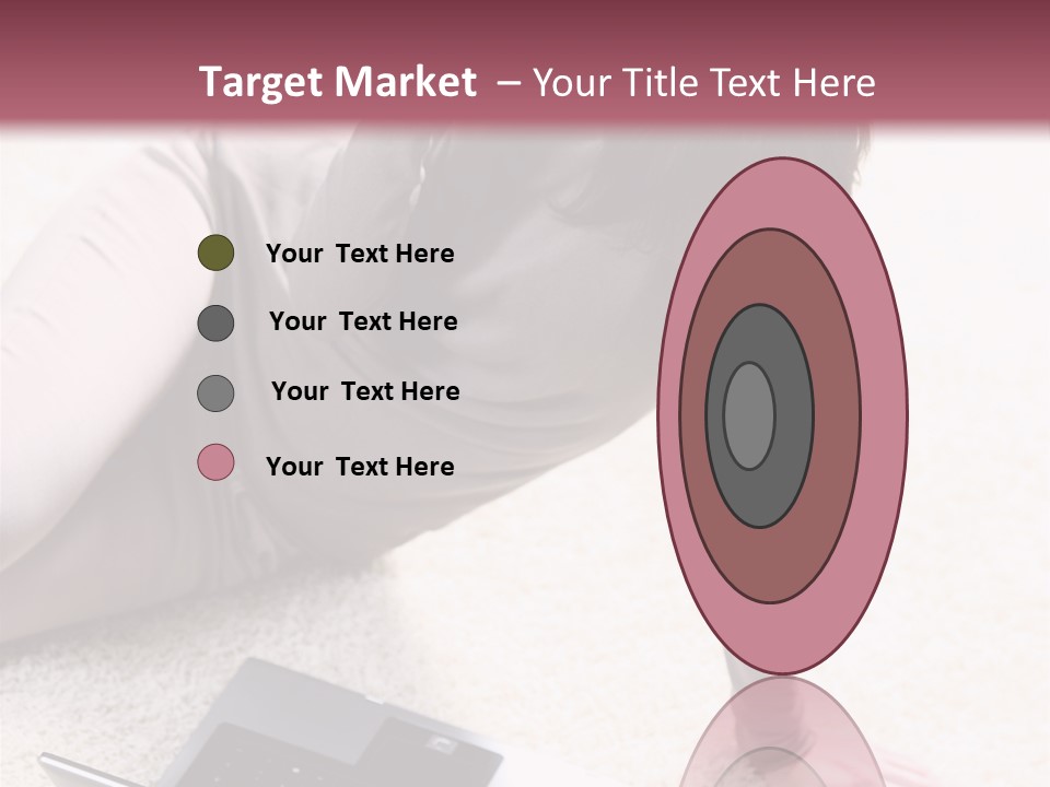 Working Laptop Floor PowerPoint Template