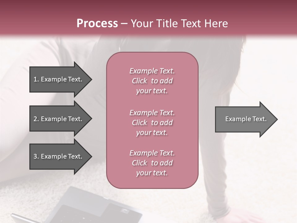 Working Laptop Floor PowerPoint Template